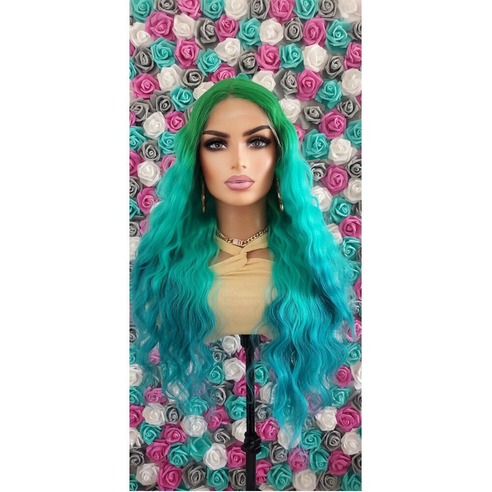 Human hair blend Lace Front Wig